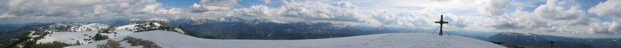 Gipfelpanorama am Hochkar (1808m).
