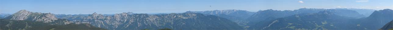 Blick nach Norden auf Katergebirge, H�llengebirge und westl. Totes Gebirge.