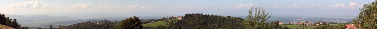 Blick nach Westen in Richtung Koralpe.